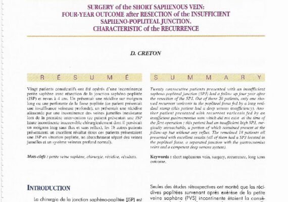 Chirurgie-de-la-petite-veine-saphène-resultats-à-4-ans-phlebologie-2002-55-357-N°1-fusionné-pdf